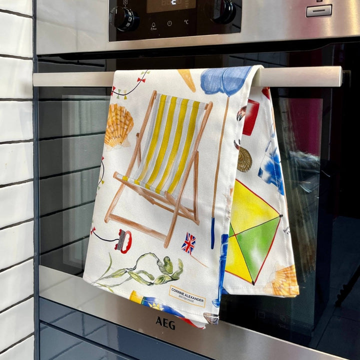 British Seaside Tea Towel - Corrine Alexander - Ruby&