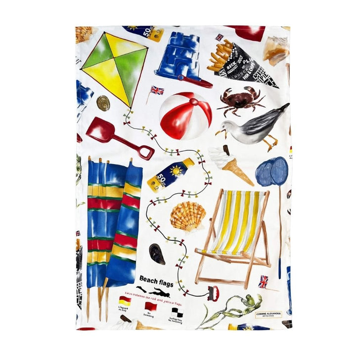 British Seaside Tea Towel - Corrine Alexander - Ruby&