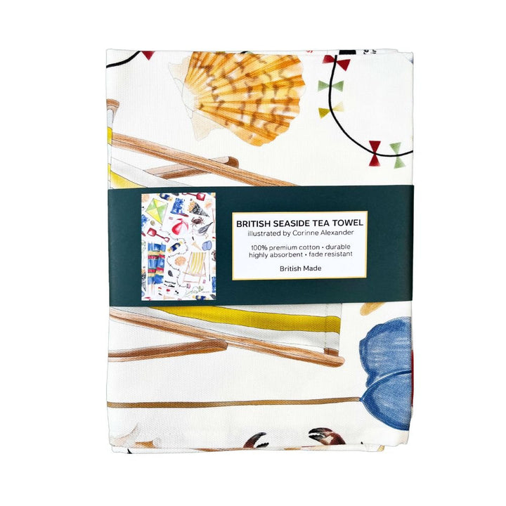 British Seaside Tea Towel - Corrine Alexander - Ruby&