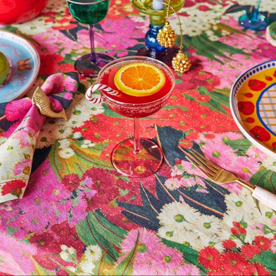 Bush Christmas Linen Tablecloth - Kip & Co - Ruby's Home Store