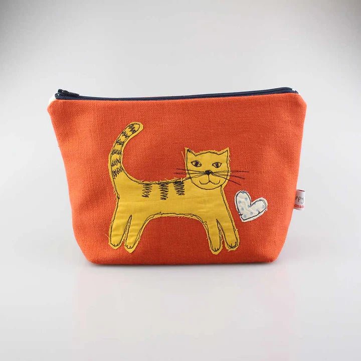 Cat Embroidered Make Up Bag - Poppy Treffry - Ruby's Home Store