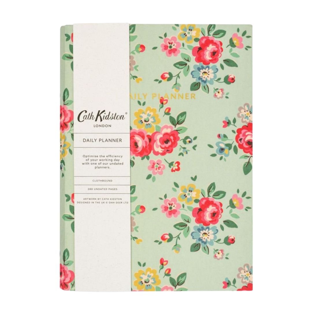 Cath Kidston Cloth Cover Daily Planner - Duck Egg Floral Cath Kidston Cloth Cover Daily Planner - Duck Egg Floral