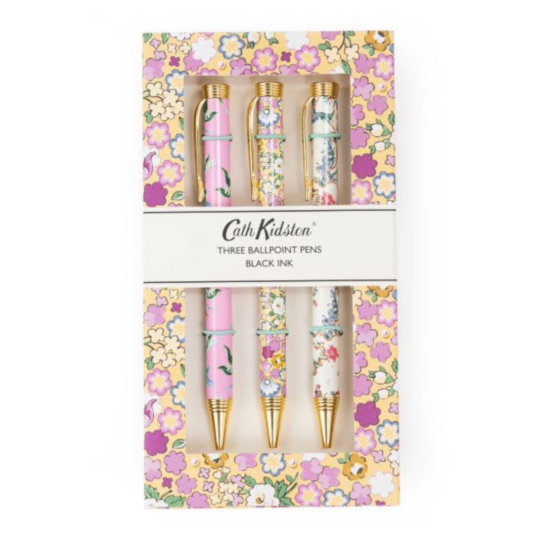 Cath Kidston Luxury 3 Pen Box Set - Ruby's Home Store