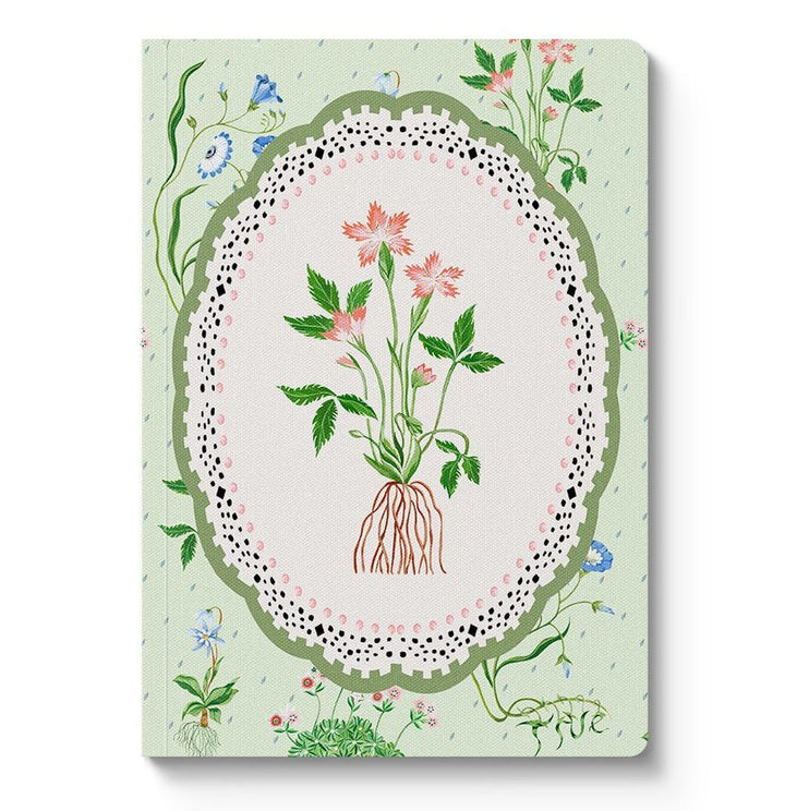 Cath Kidston Textured Soft Cover Note Book - Green Roots Vignette - Ruby's Home Store