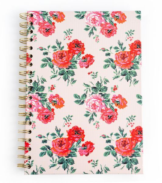 Cath Kidston Pink Floral Journal Notebook B5- Spiral Bound