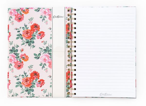 Cath Kidston Pink Floral Journal Notebook B5- Spiral Bound