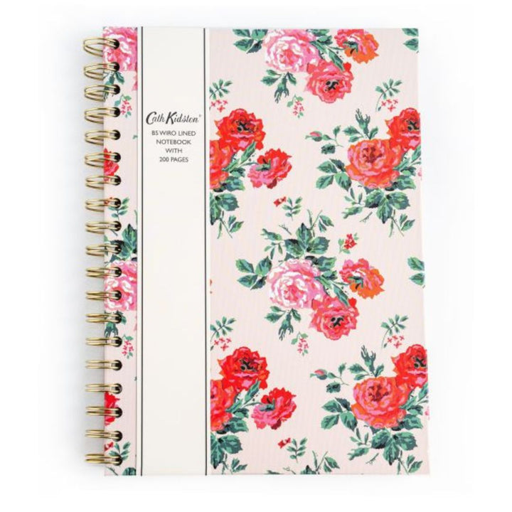 Cath Kidston Pink Floral Journal Notebook B5- Spiral Bound