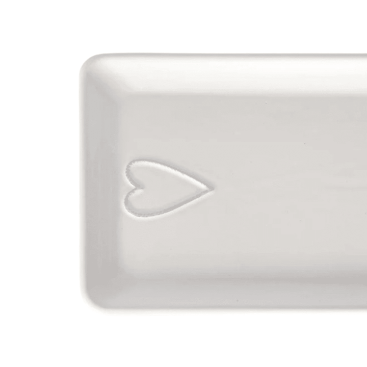 Ceramic Heart Rectangle Plate - Ruby&