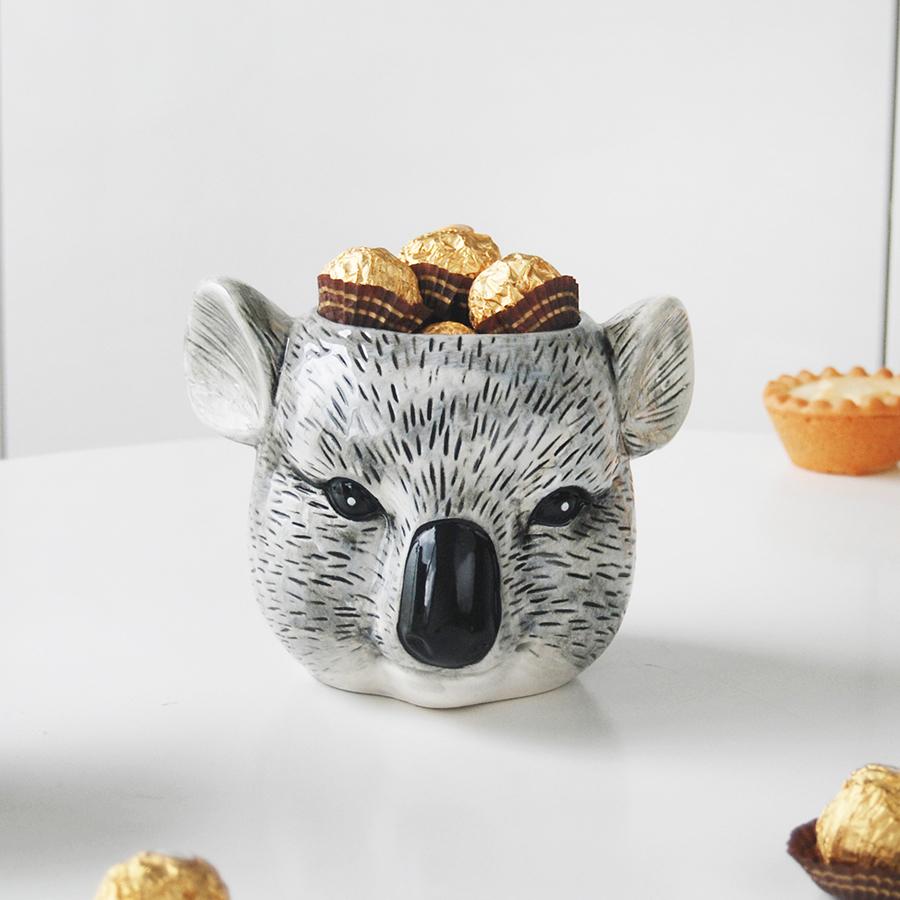 Ceramic Koala Bowl - White Moose - Ruby&