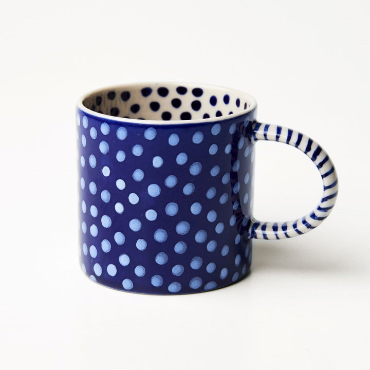 Chino Espresso Cup Navy Spot - Jones & Co - Ruby's Home Store