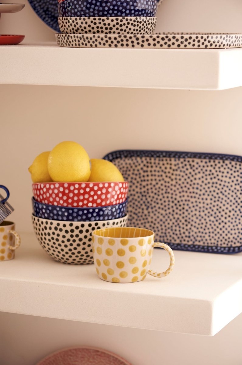 Chino Mug Mustard Dot - Jones & Co - Ruby's Home Store