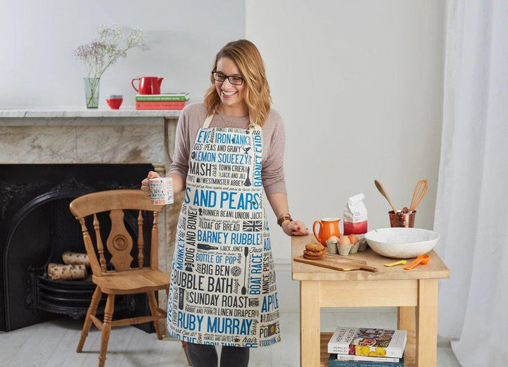 Cockney Rhymning Slang Apron - Victoria Eggs - Ruby's Home Store