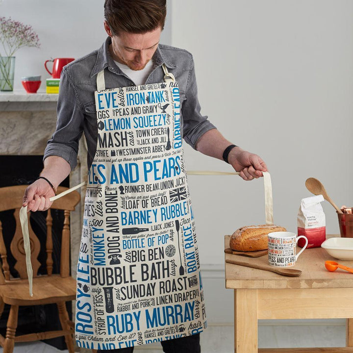 Cockney Rhymning Slang Apron - Victoria Eggs - Ruby's Home Store