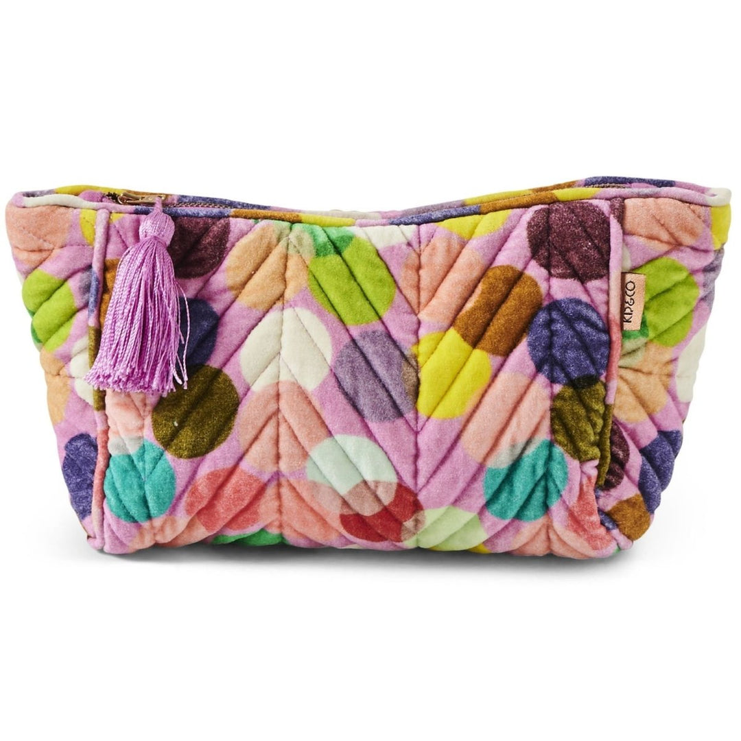 Confetti Pink Velvet Toiletry Bag - Kip & Co - Ruby's Home Store