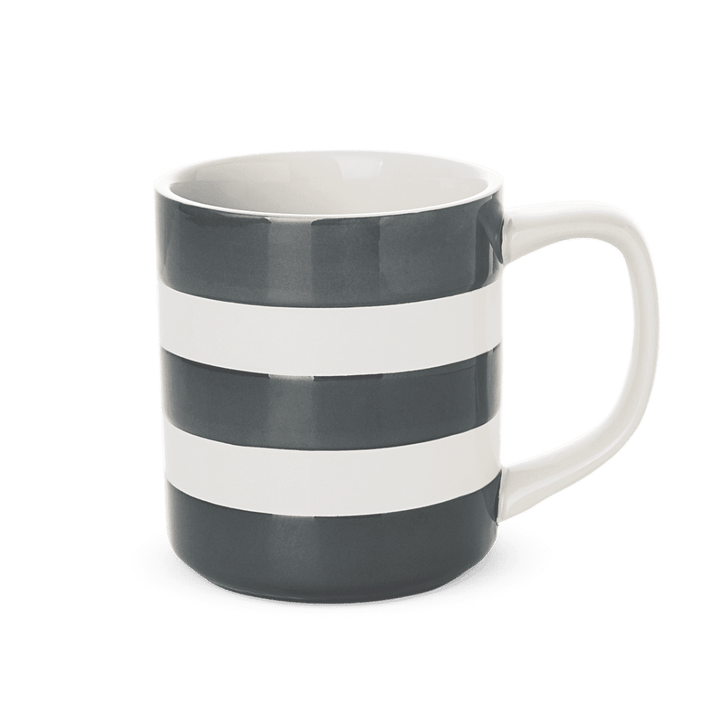 cornishware striped mug 10oz black. Rubys Home Store