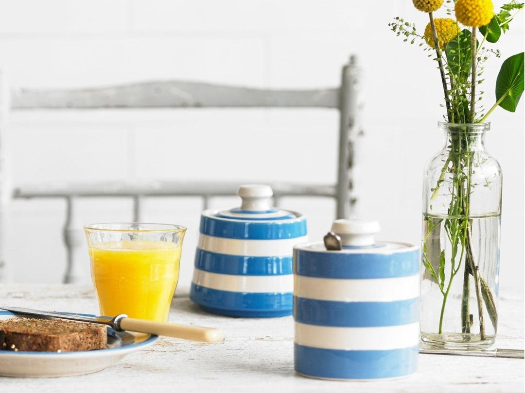 Cornishware Covered Sugar Bowl - Cornish Blue - Ruby's Home Store