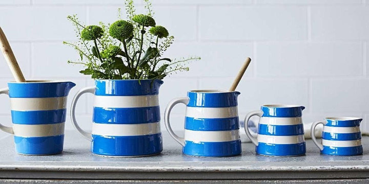 Cornishware Medium Dreadnought Jug 20oz - Cornish Blue - Ruby's Home Store