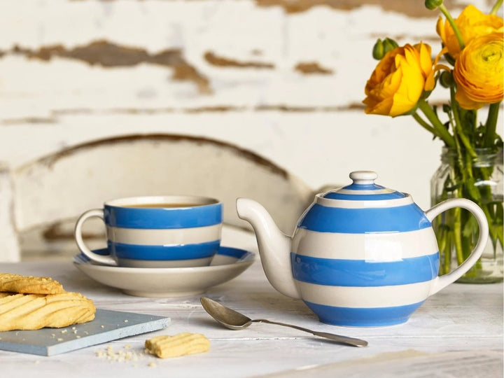 Cornishware Round Betty Tea Pot - Small Cornish Blue - Ruby's Home Store