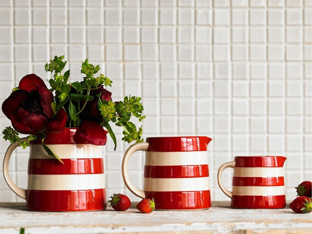 Cornishware Small Dreadnought Jug 10oz - Red - Ruby's Home Store