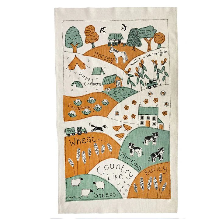 Country Life Tea Towel - Poppy Treffry - Ruby's Home Store