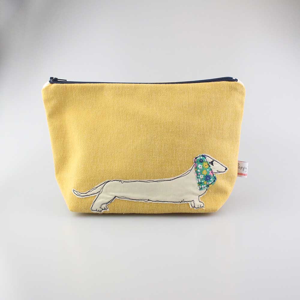 Dachshund Embroidered Make Up Bag - Poppy Treffry - Ruby's Home Store