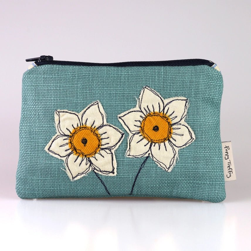 Daffodil Embroidered Coin Purse - Poppy Treffry - Ruby's Home Store