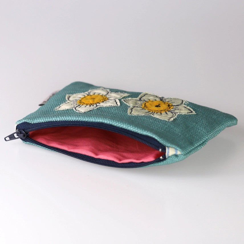 Daffodil Embroidered Coin Purse - Poppy Treffry - Ruby's Home Store