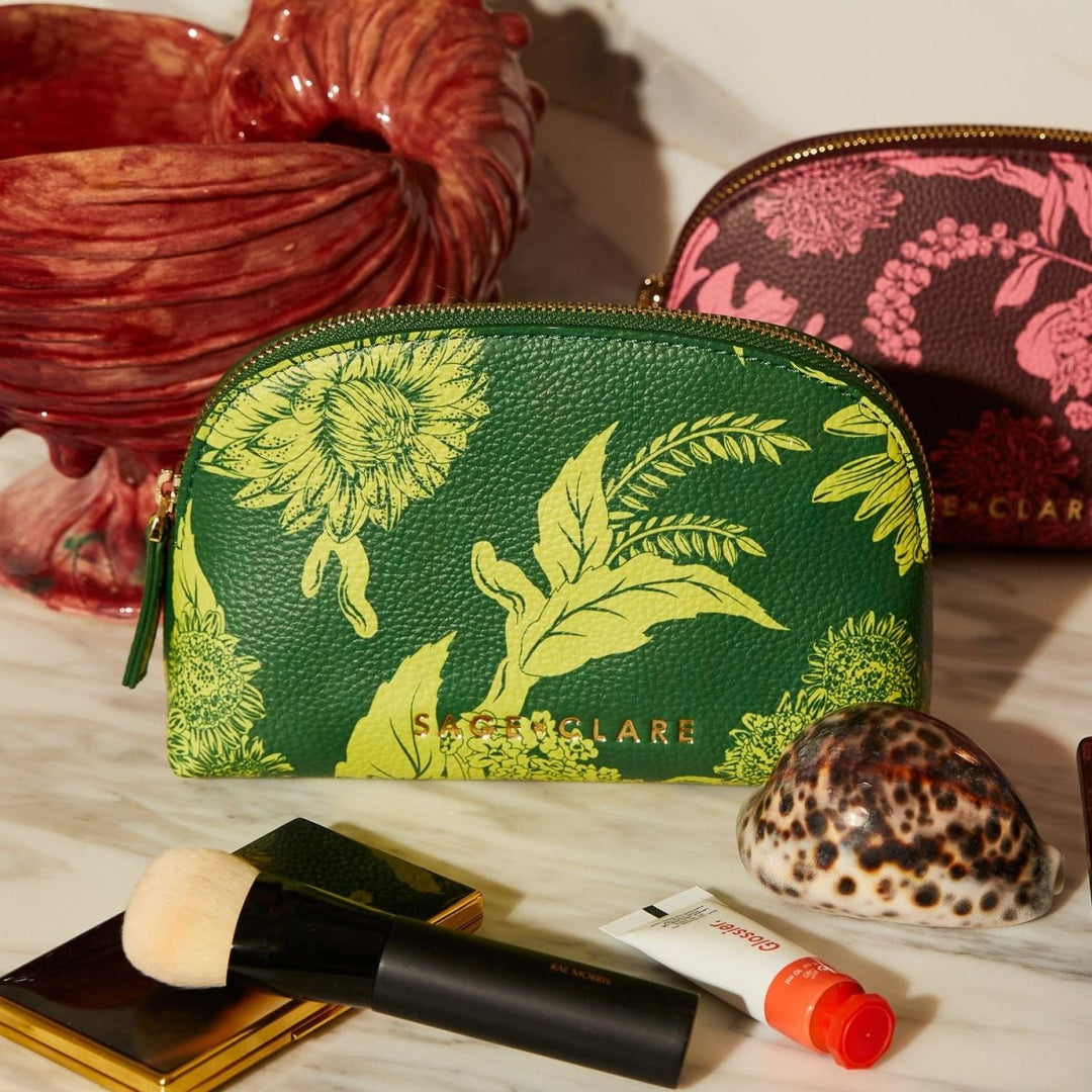 Delphine Cosmetic Pouch - Anise - Sage x Clare - Ruby's Home Store