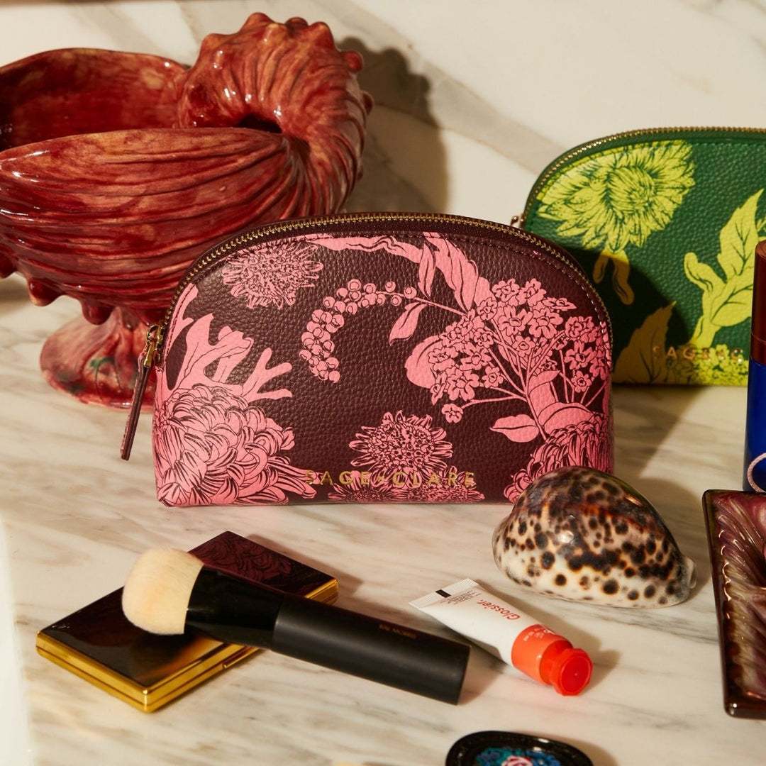Delphine Cosmetic Pouch - Garnet - Sage x Clare - Ruby's Home Store