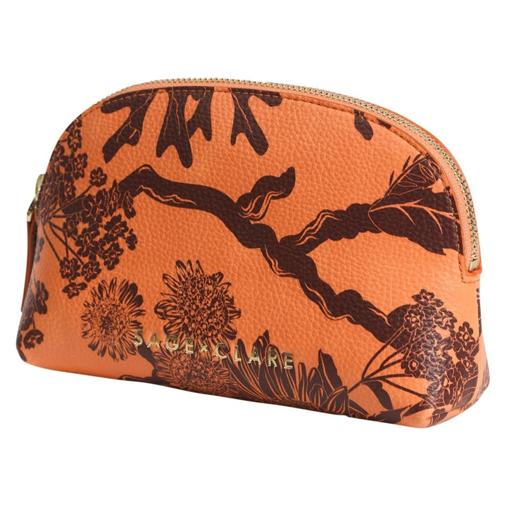 Delphine Cosmetic Pouch - Vivid Coral - Sage x Clare - Ruby's Home Store