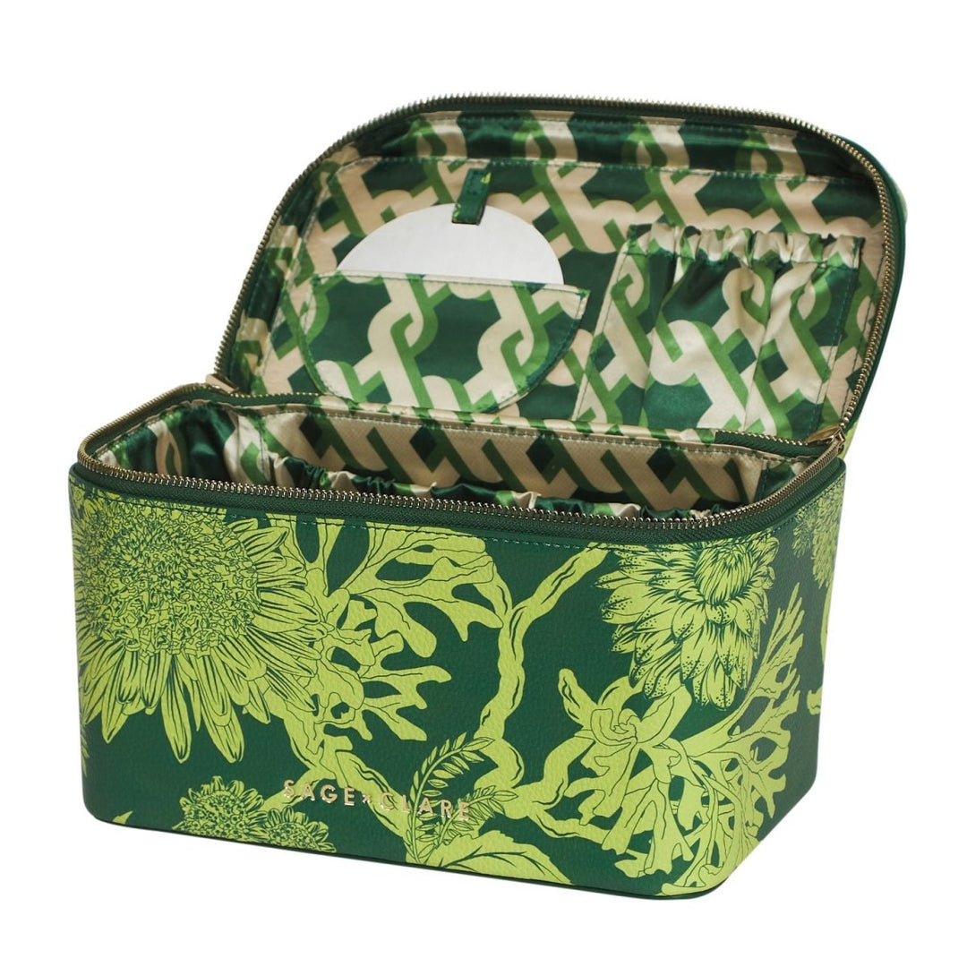 Delphine Large Vanity Case - Anise - Sage x Clare - Ruby's Home Store
