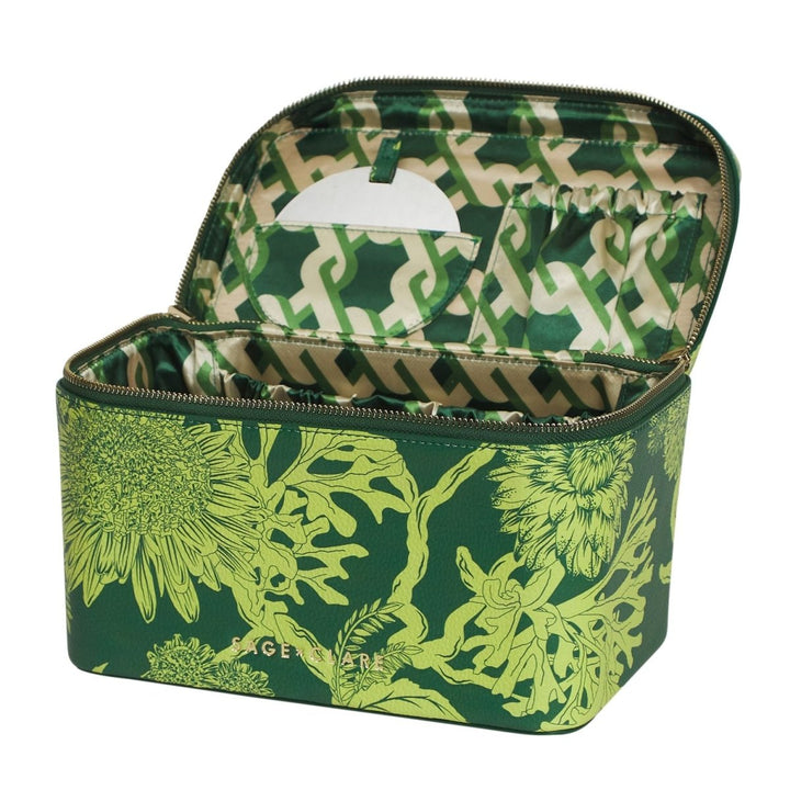Delphine Large Vanity Case - Anise - Sage x Clare - Ruby's Home Store