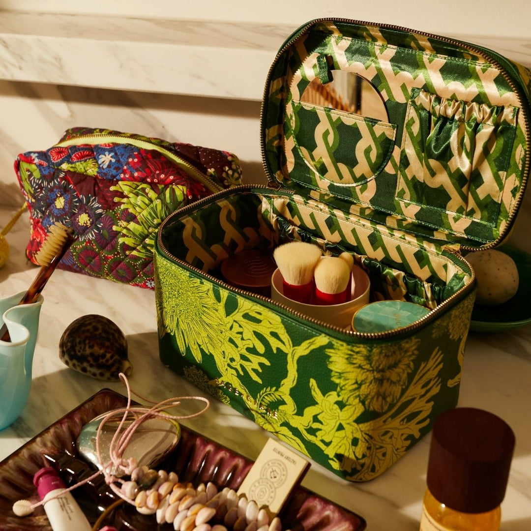 Delphine Large Vanity Case - Anise - Sage x Clare - Ruby's Home Store