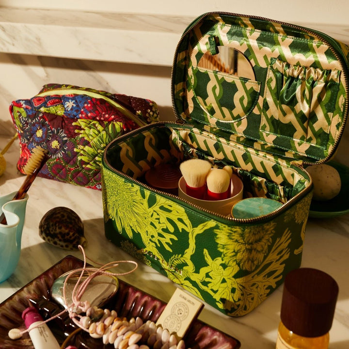 Delphine Large Vanity Case - Anise - Sage x Clare - Ruby's Home Store