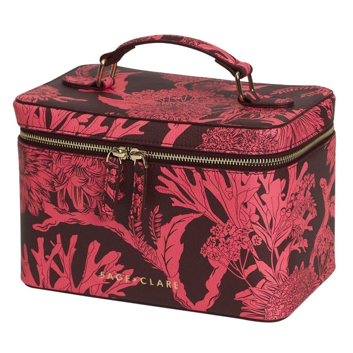 Delphine Large Vanity Case - Garnet - Sage x Clare - Ruby's Home Store