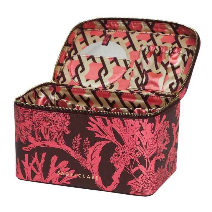 Delphine Large Vanity Case - Garnet - Sage x Clare - Ruby's Home Store