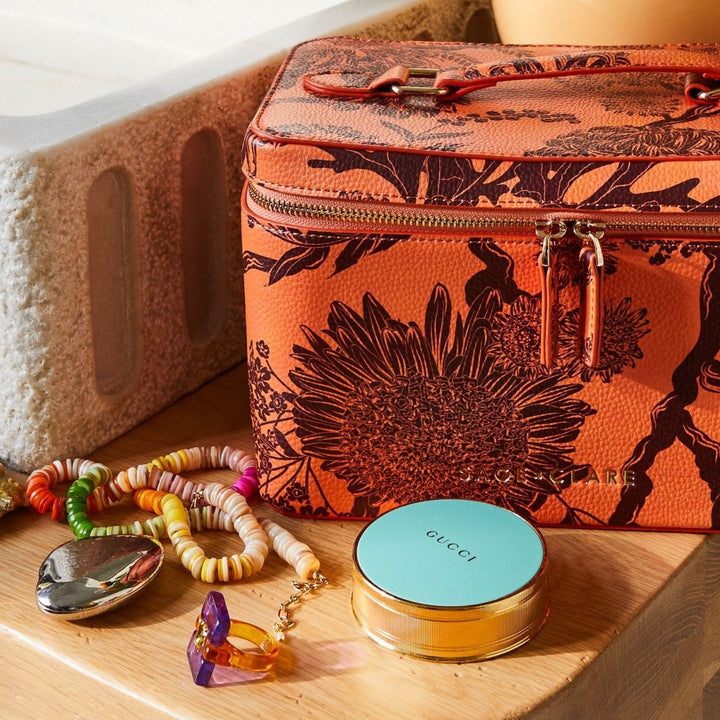 Delphine Large Vanity Case - Vivid Coral - Sage x Clare - Ruby's Home Store
