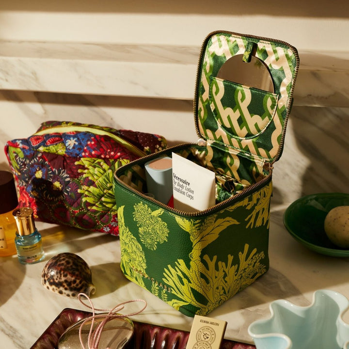 Delphine Small Vanity Case - Anise - Sage x Clare - Ruby's Home Store