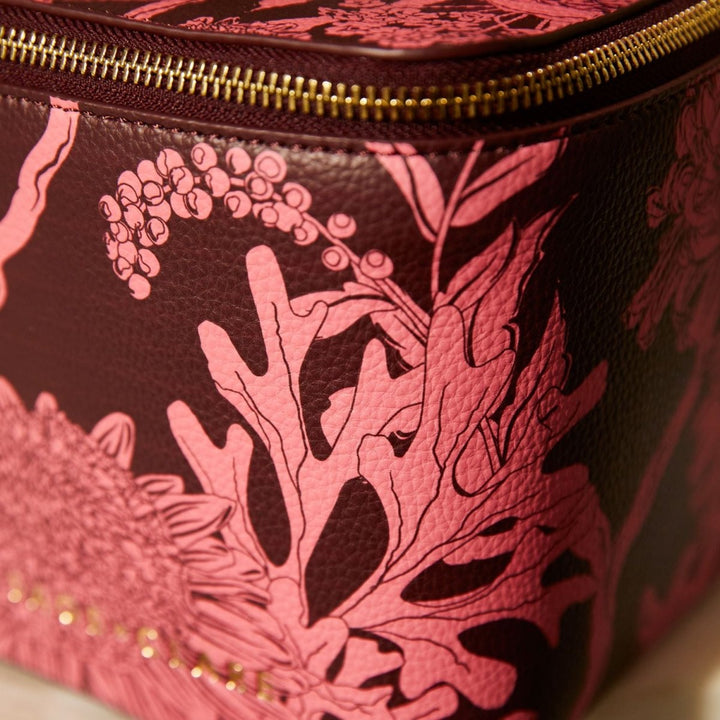 Delphine Small Vanity Case - Garnet - Sage x Clare - Ruby's Home Store