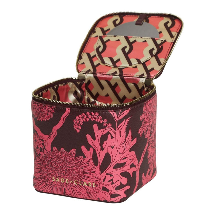 Delphine Small Vanity Case - Garnet - Sage x Clare - Ruby's Home Store