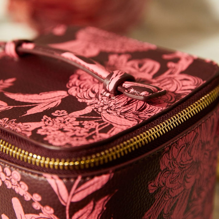 Delphine Small Vanity Case - Garnet - Sage x Clare - Ruby's Home Store