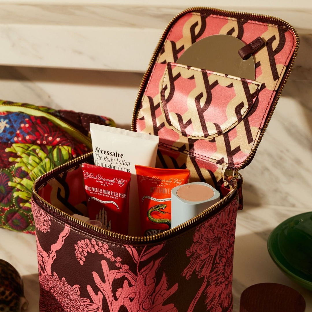 Delphine Small Vanity Case - Garnet - Sage x Clare - Ruby's Home Store