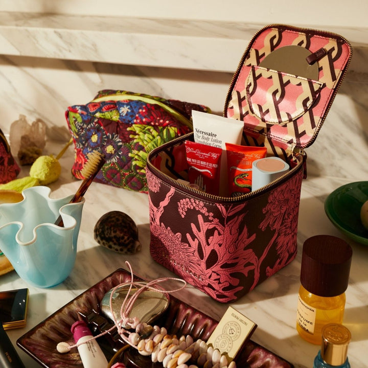 Delphine Small Vanity Case - Garnet - Sage x Clare - Ruby's Home Store