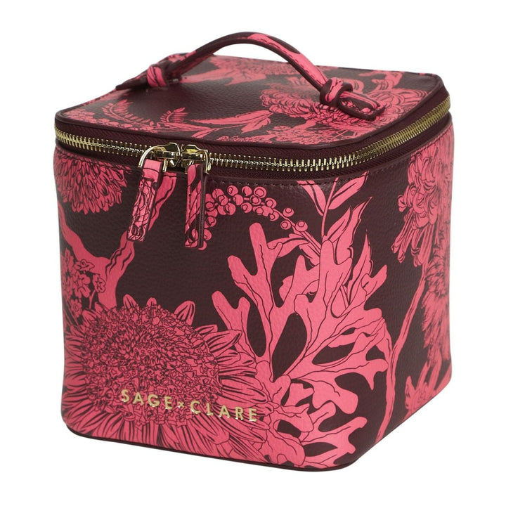 Delphine Small Vanity Case - Garnet - Sage x Clare - Ruby's Home Store