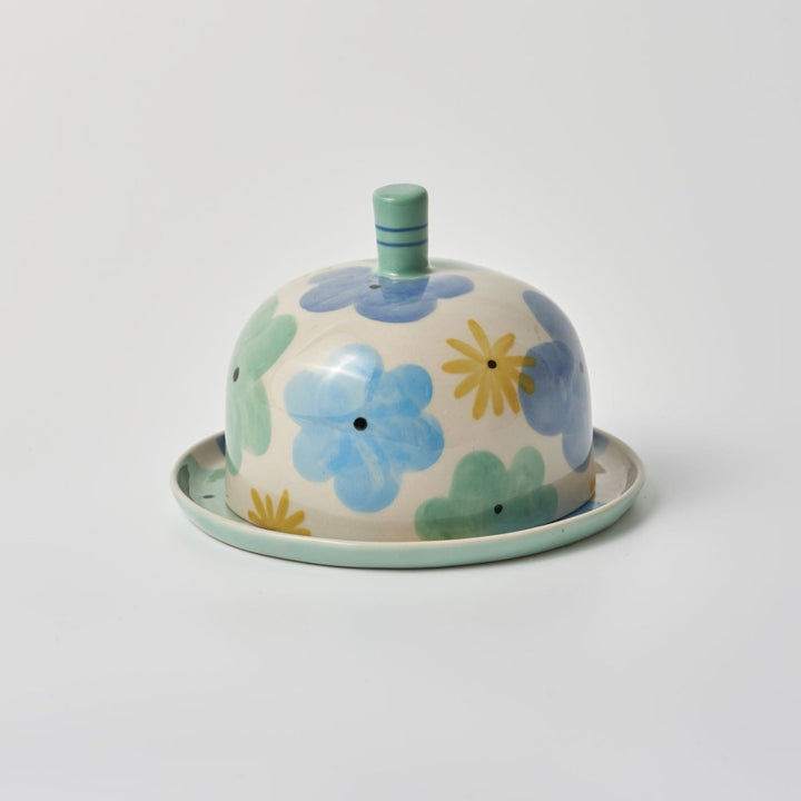 Ditsy Butter Dish Blue - Jones & Co - Ruby's Home Store