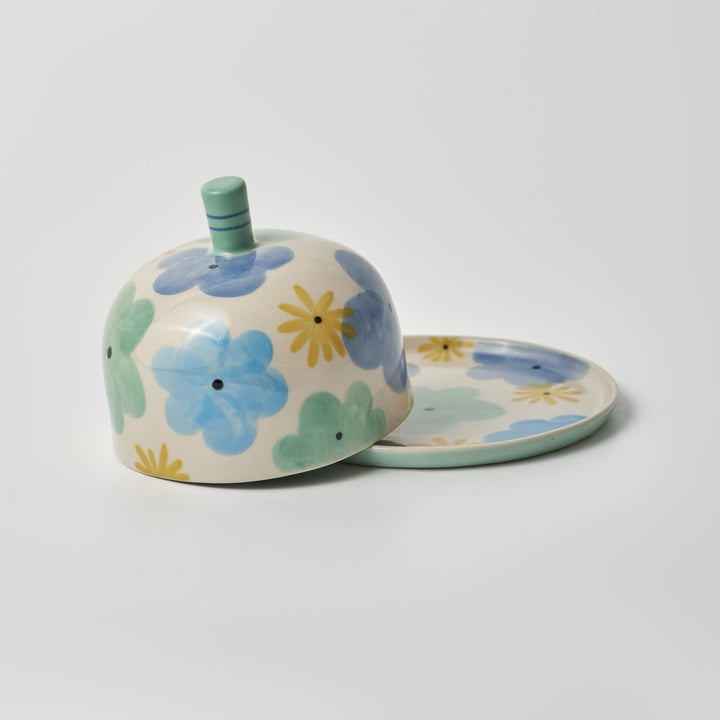 Ditsy Butter Dish Blue - Jones & Co - Ruby's Home Store