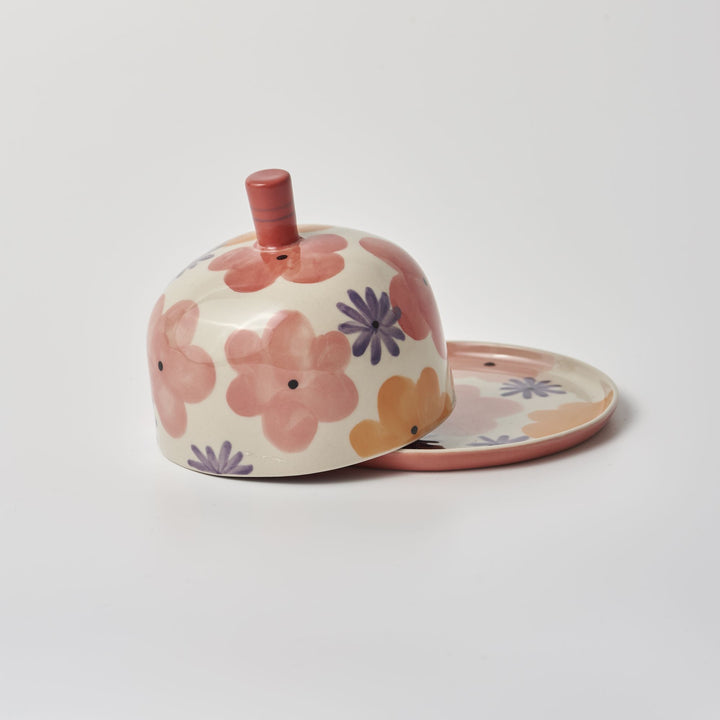Ditsy Butter Dish Pink - Jones & Co