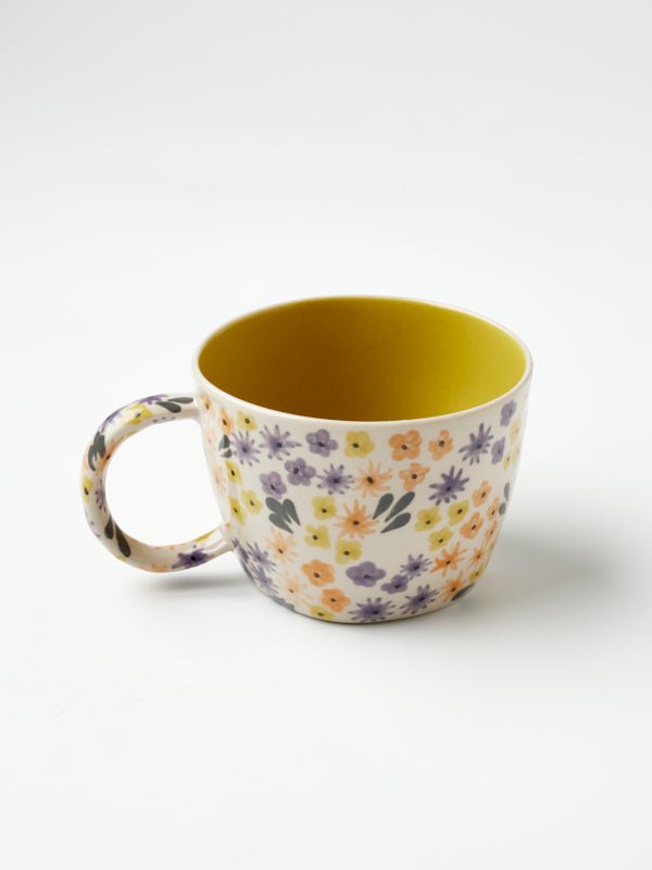 Ditsy Chartreuse Mug - Jones & Co - Ruby's Home Store