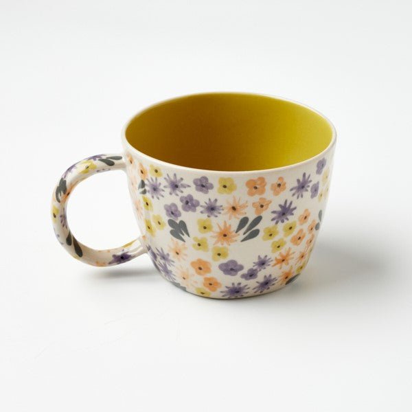 Ditsy Chartreuse Mug - Jones & Co - Ruby's Home Store