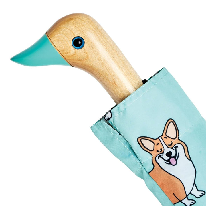 Duck Umbrella Compact - Coucou Suzette Corgi Mint - Ruby's Home Store